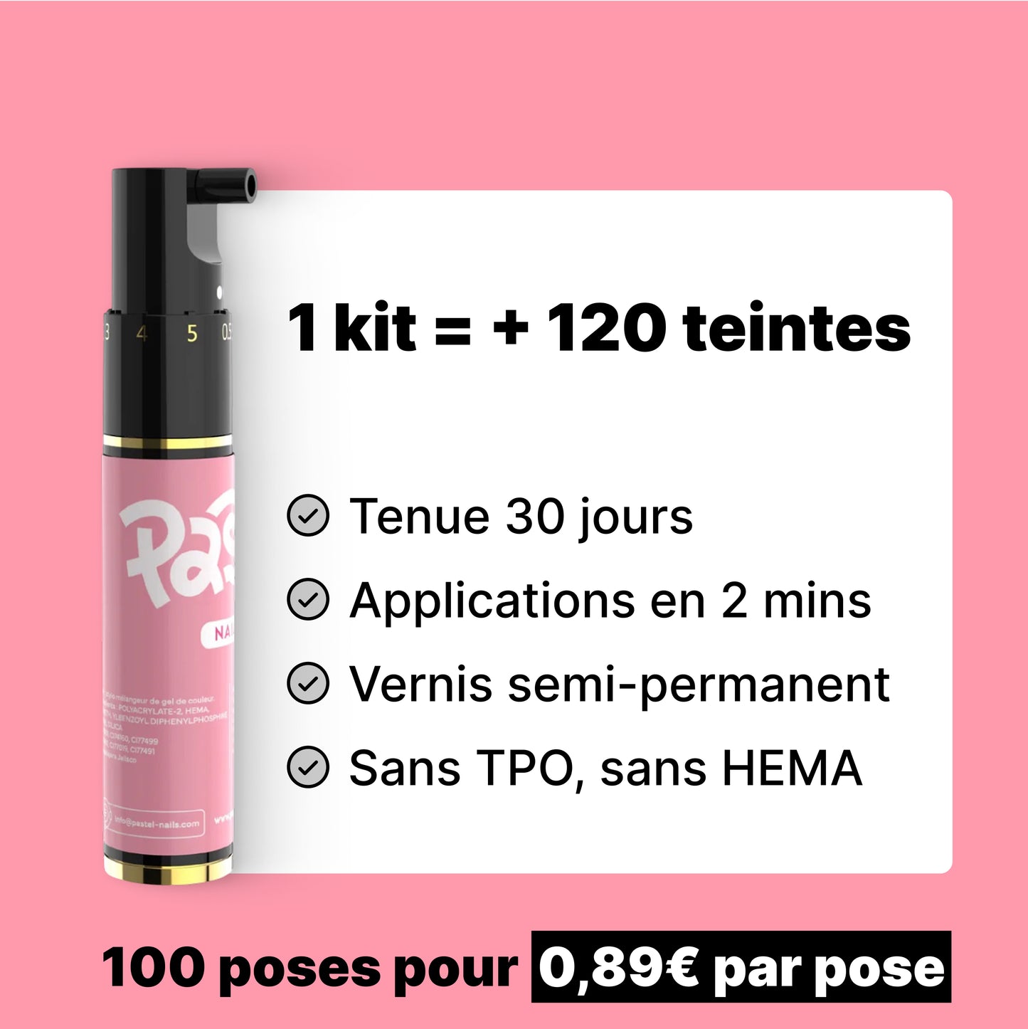 Kit +120 teintes Pastel Nails