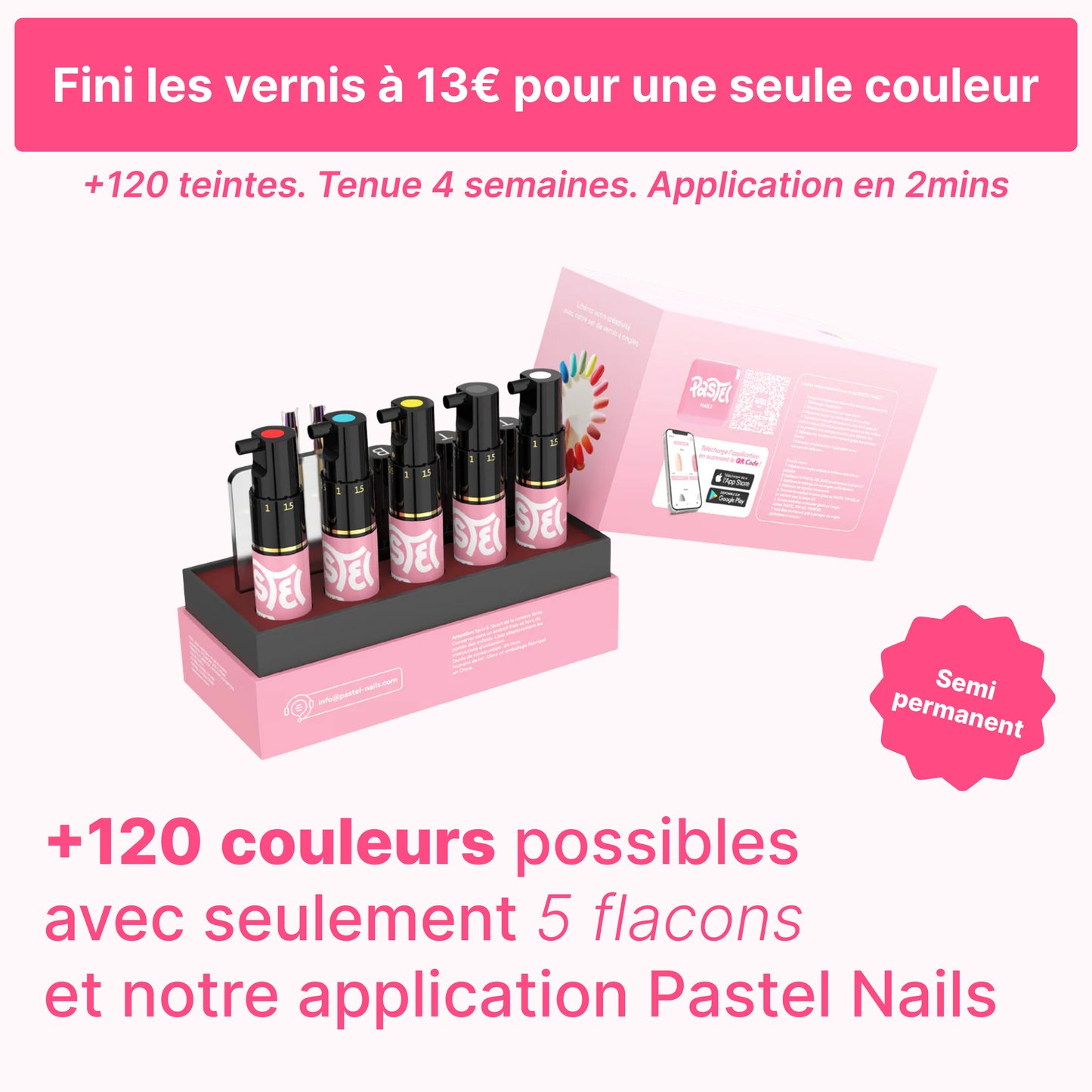 Kit +120 teintes Pastel Nails