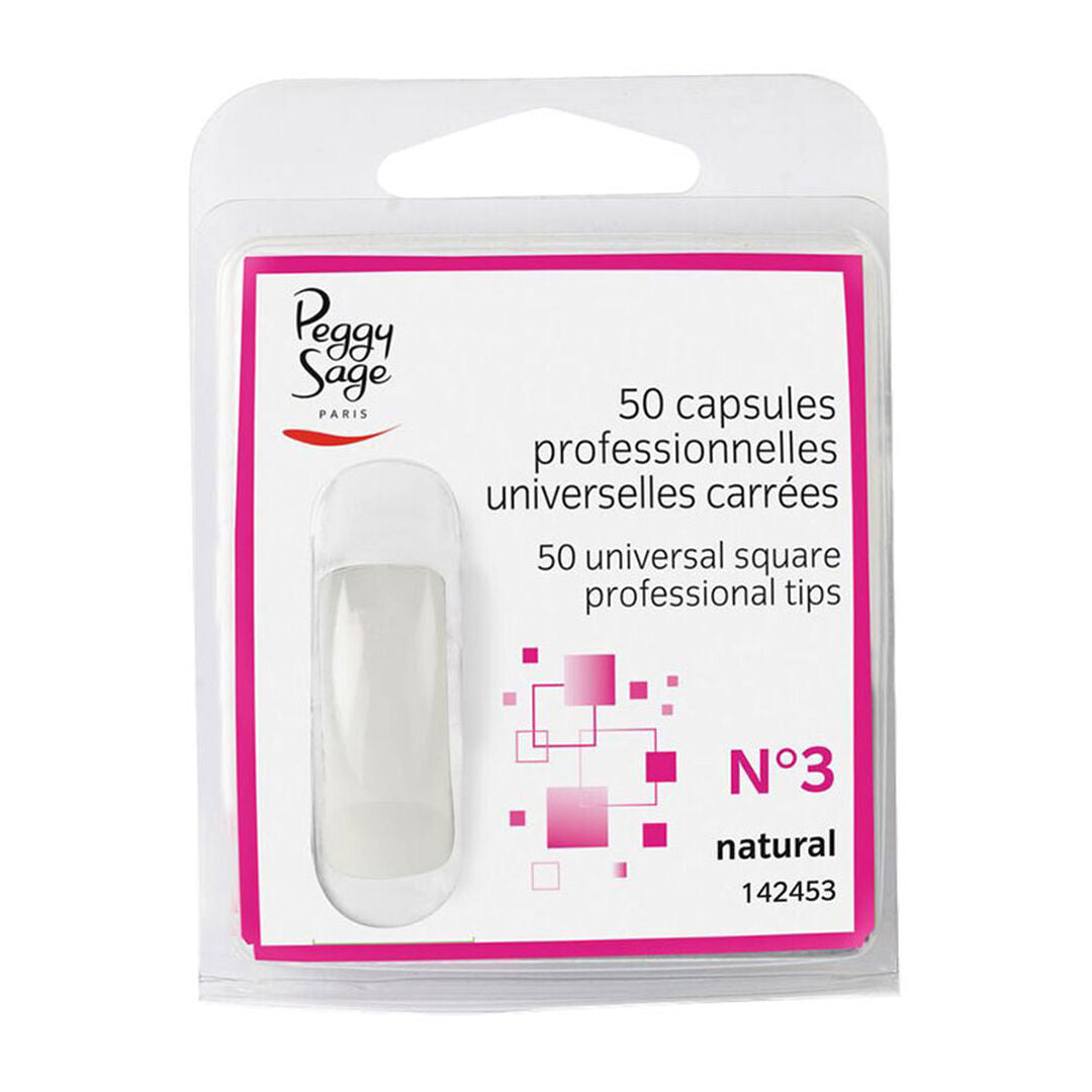Capsules d’ongles universelles carrés - Lot de 50